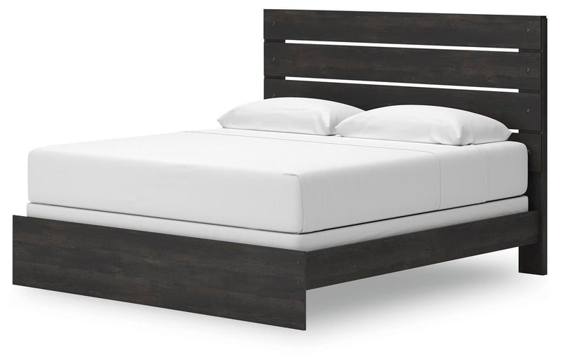 Hollivern King Panel Bed, Dresser, Mirror and Nightstand