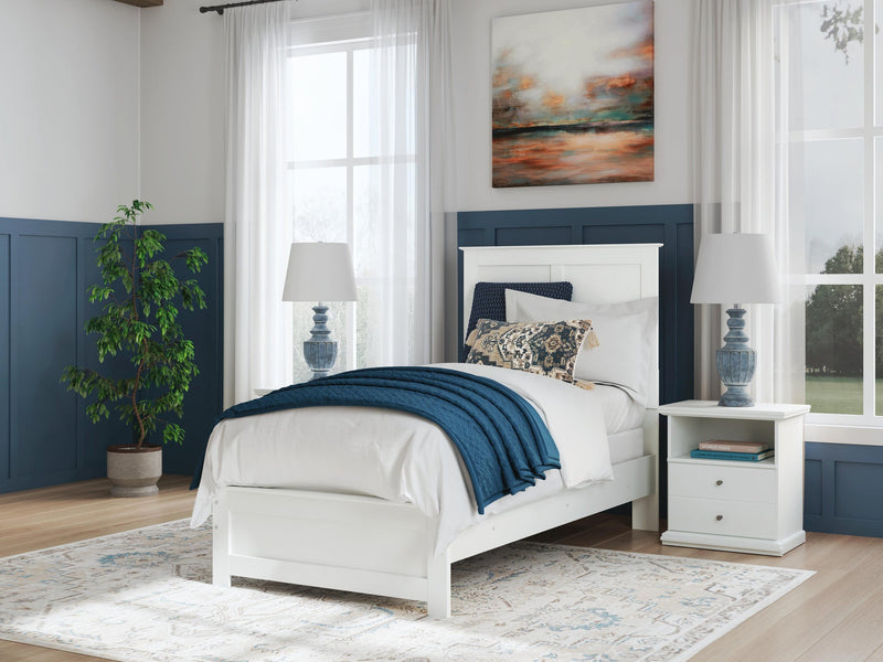 Bostwick Shoals Twin Panel Bed, Dresser, Mirror, Chest and Nightstand