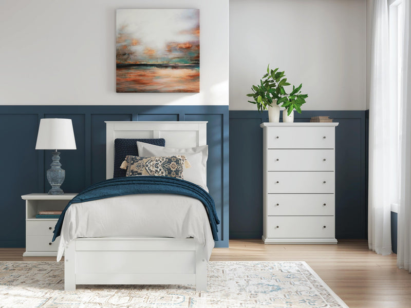 Bostwick Shoals Full Panel Bed, Dresser, Mirror, Chest and Nightstand