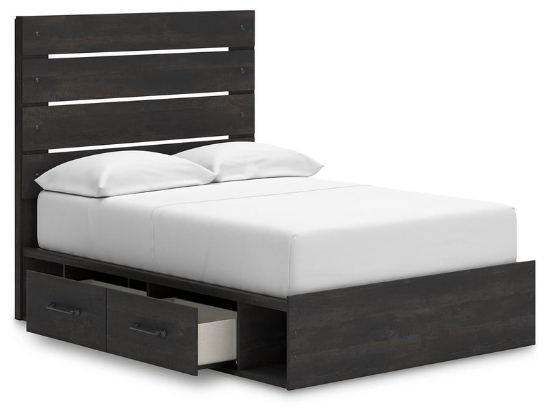 Hollivern Full Panel Bed with Storage, Dresser, Mirror, Chest and Nightstand