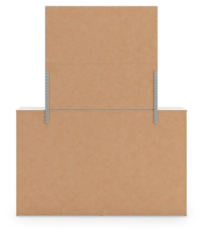 Zuraleus Queen Upholstered Panel Bed, Dresser, Mirror, Chest and Nightstand