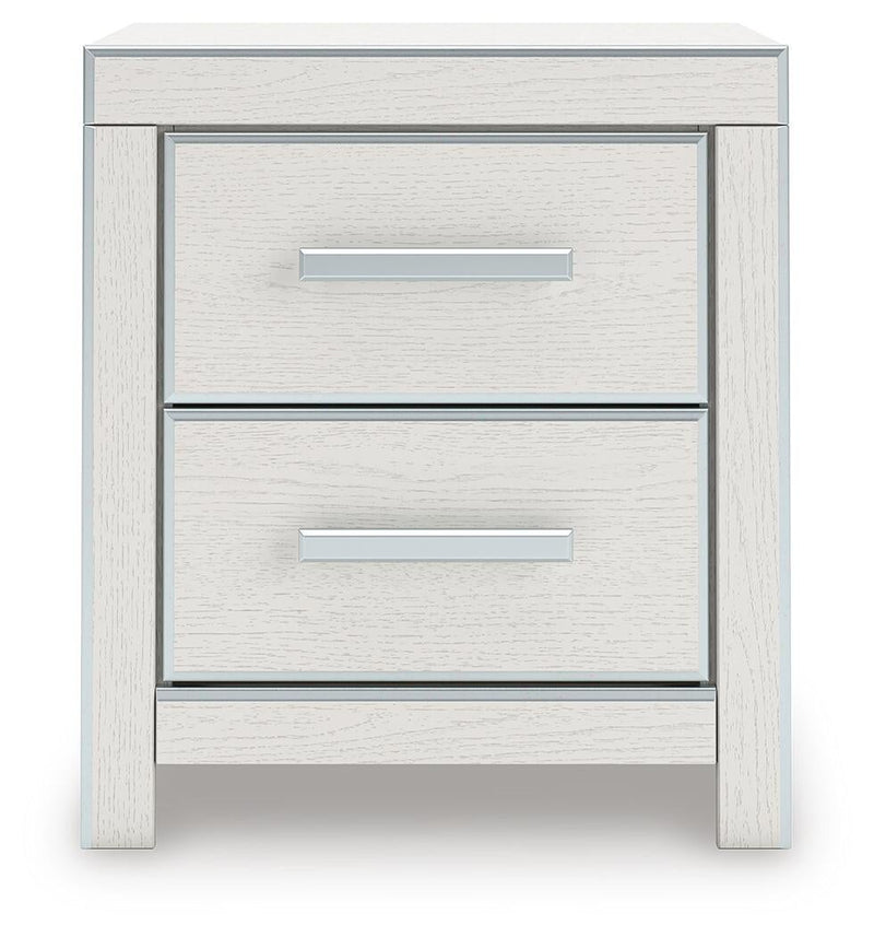 Zuraleus Queen Upholstered Panel Platform Bed, Dresser, Mirror, Chest and Nightstand