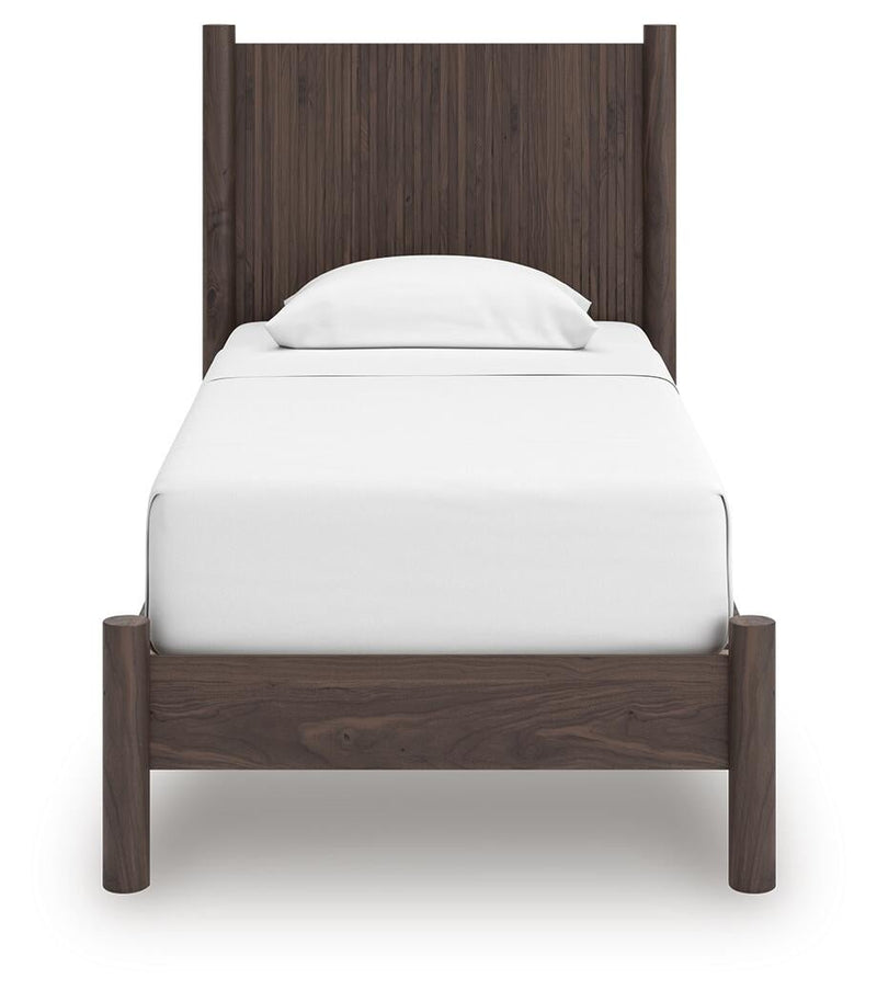 Pamytta Twin Panel Platform Bed, Dresser, Mirror and Nightstand
