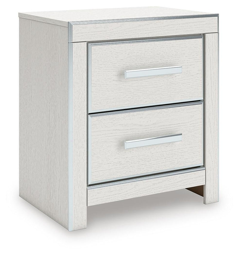 Zuraleus King Upholstered Panel Platform Bed, Dresser, Mirror and Nightstand