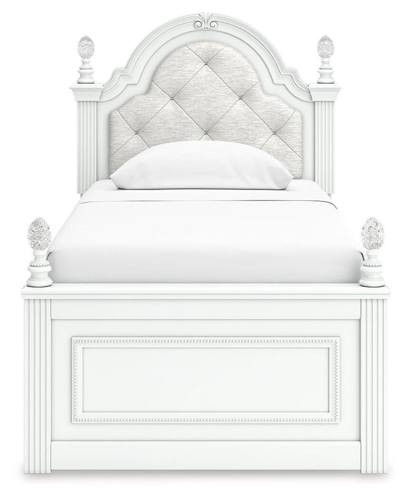 Kozlani Twin Upholstered Panel Bed with Storage