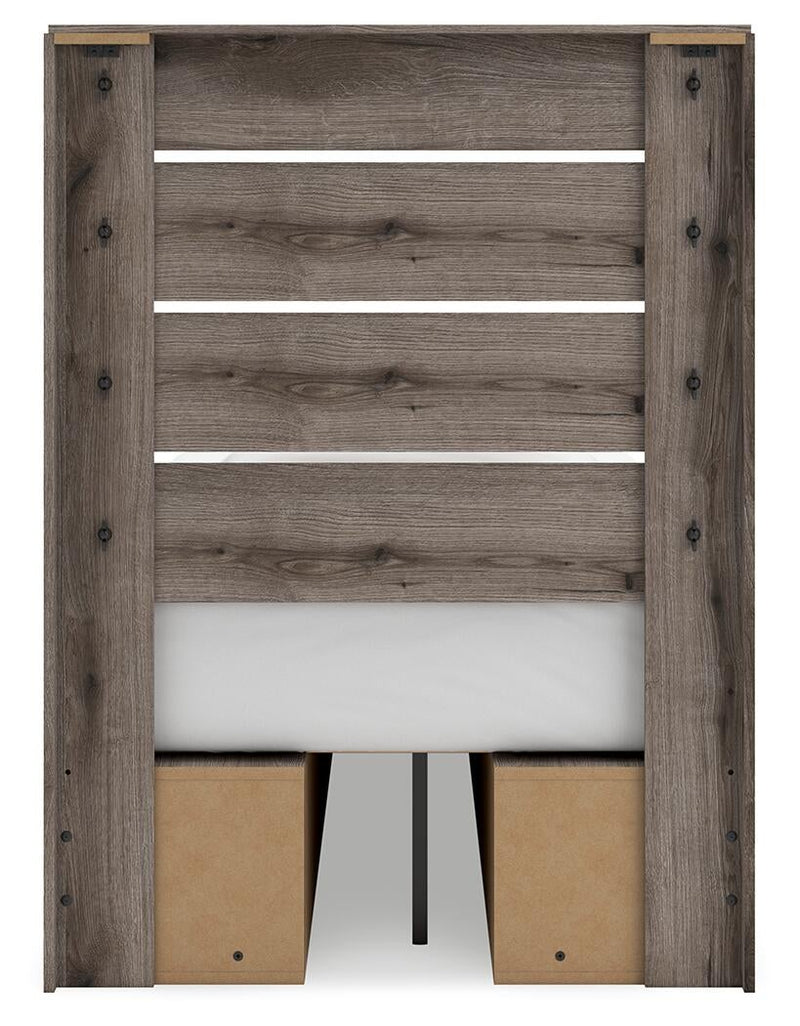 Urbanoore Twin Panel Bed with Storage, Dresser and Mirror