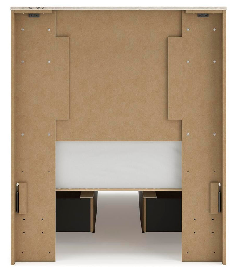 Lawroy Twin Panel Bed with Storage, Dresser, Mirror and Nightstand