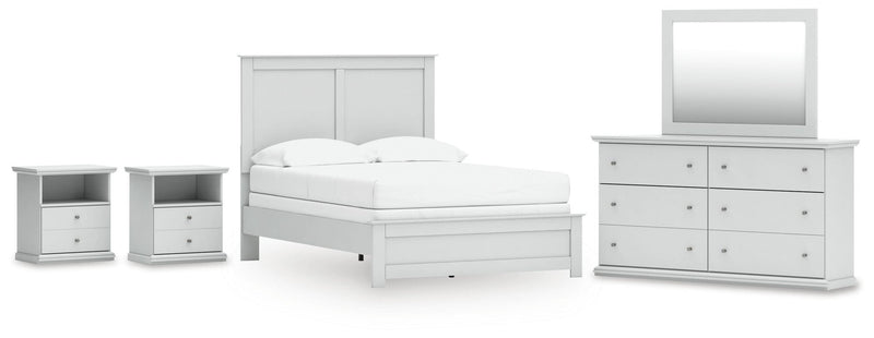 Bostwick Shoals Full Panel Bed, Dresser, Mirror and Nightstand