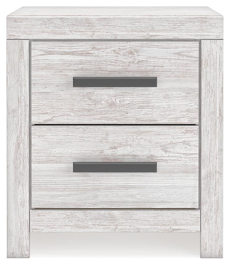 Cayboni Full Panel Bed with Mirrored Dresser