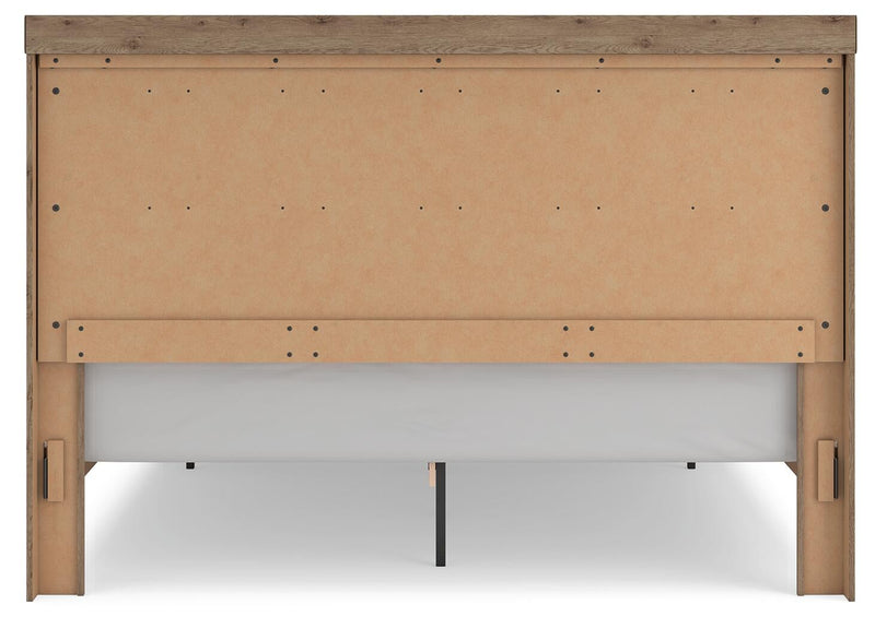 Garistyn King Panel Storage Bed, Dresser and Mirror