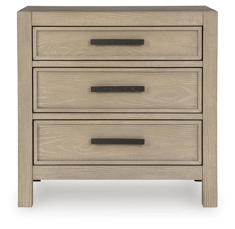 Calmoro California King Bookcase Bed with Mirrored Dresser and Nightstand