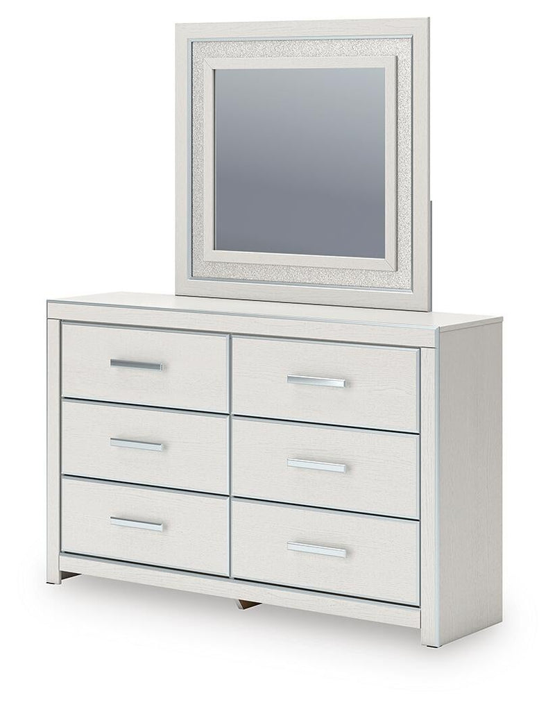 Birmonton Queen Upholstered Panel Bed, Dresser, Mirror and Nightstand