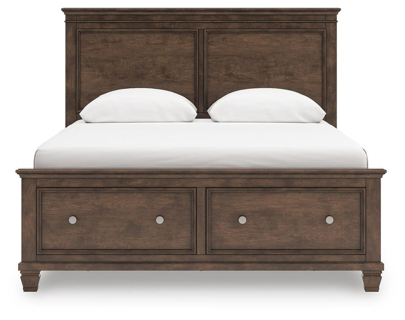 Danabrin Queen Panel Storage Bed, Dresser, Mirror and Nightstand