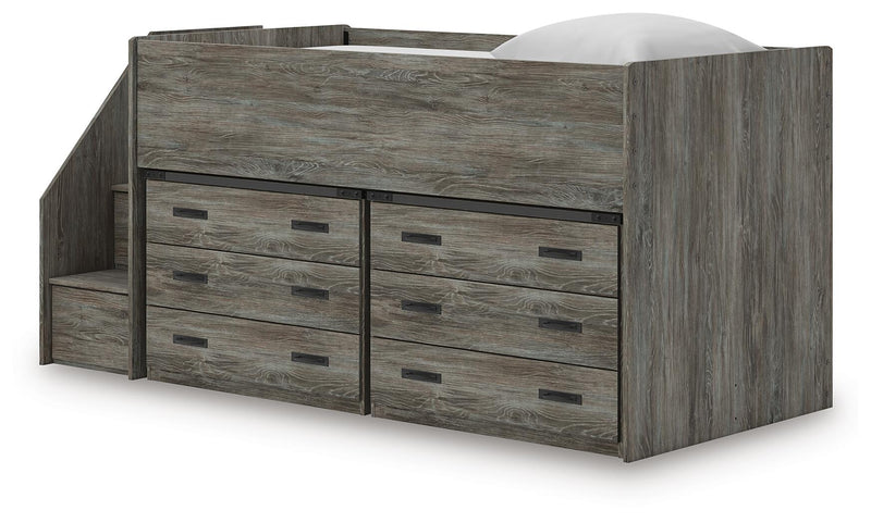 Frandern Twin Loft Bed with Drawer Storage