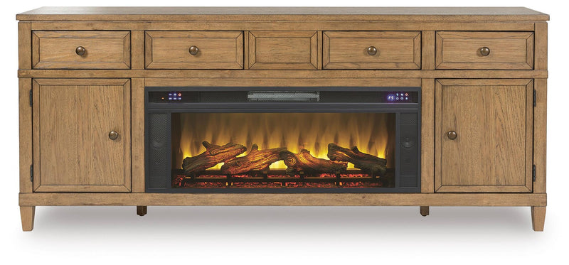 Sharlance 81" TV Stand with Electric Fireplace