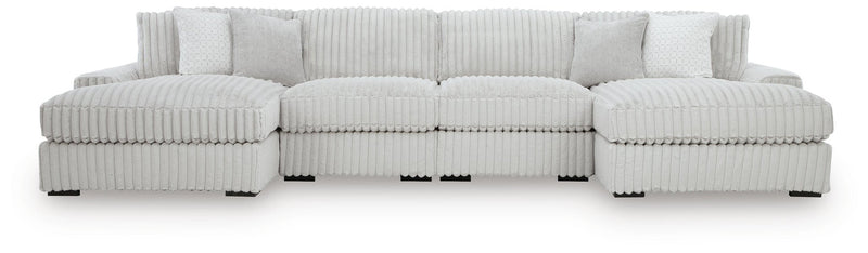Stupendous 4-Piece Sectional with Double Chaise