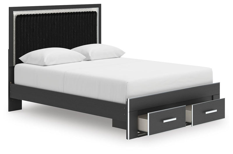 Zuraleus Queen Upholstered Panel Storage Bed