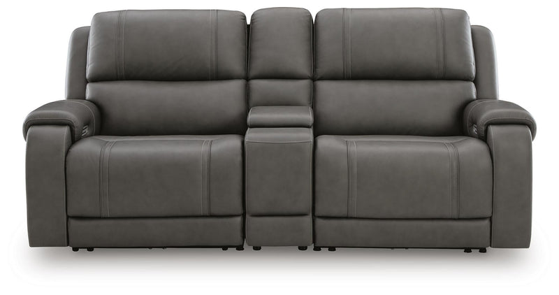 5Z - Pittson 3-Piece Power Reclining Sectional Loveseat with Console