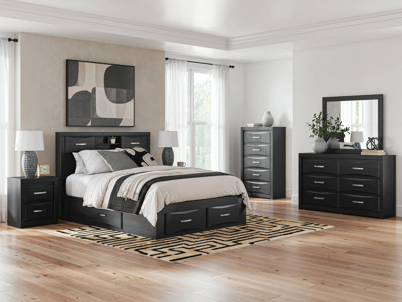 Stabotta Queen Bookcase Bed with Storage