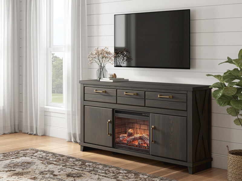 Brazen Valley 71" TV Stand with Electric Fireplace